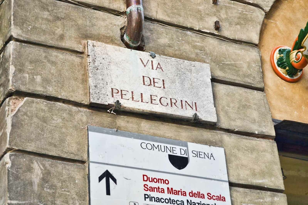 Siena - antica via di passaggio dei pellegrini medioevali usata per arrivare al Duomo di Siena